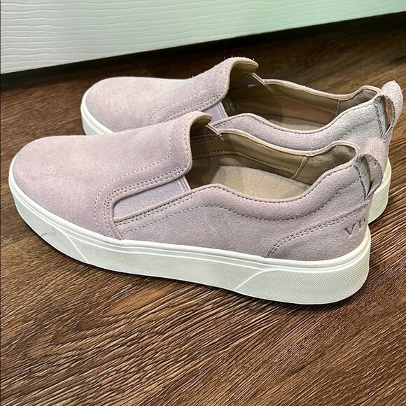 Light Pink Suede Slip-On Vionic Sneakers - Picture 6 of 8